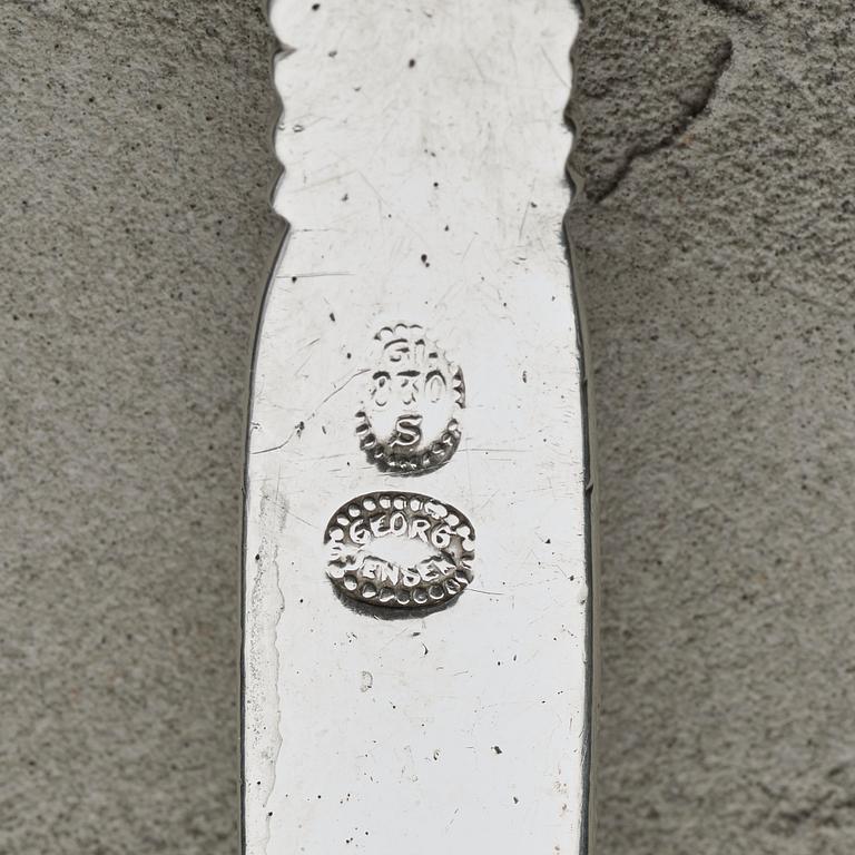 Georg Jensen, OCH JOHAN ROHDE, nötknäppare, 2 st, Firma Georg Jensen, Köpenhamn 1919-27, 830/1000.