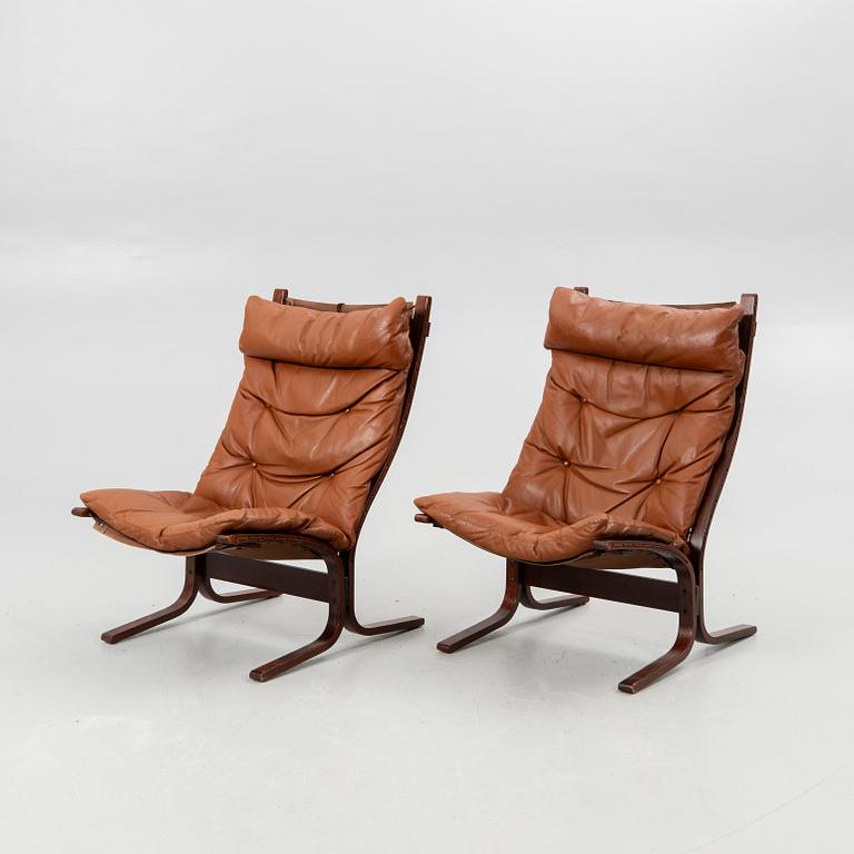 Ingmar Relling, fåtöljer, ett par, "Siesta", Westnofa, Norge, formgiven 1965.