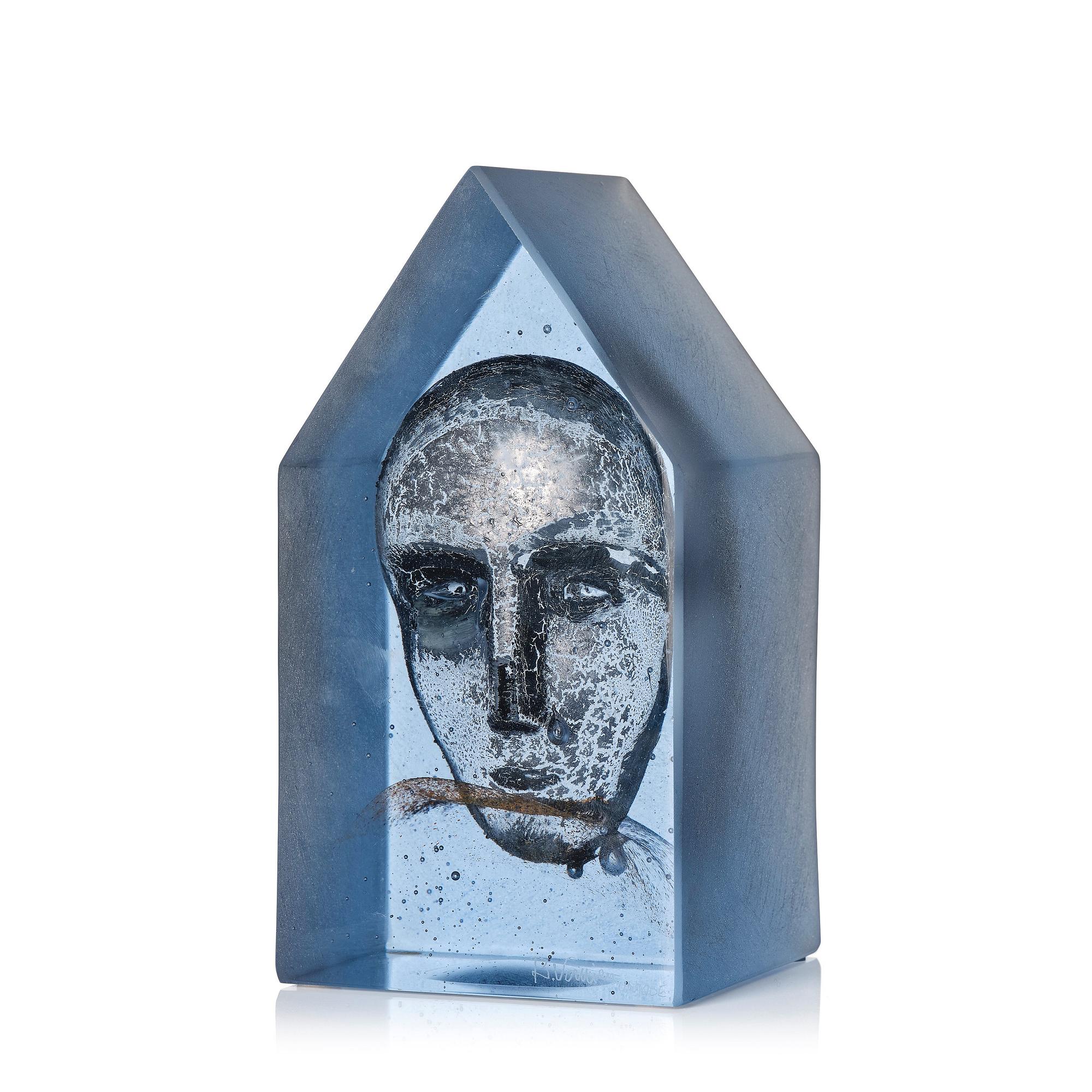 "Hus", unik skulptur, Kosta Boda.