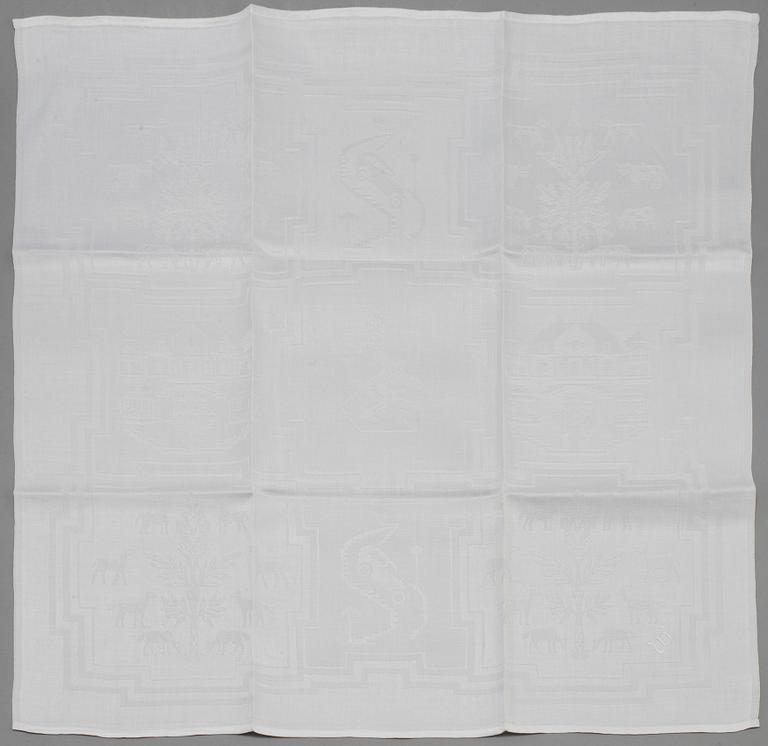 SAMLING LINNEDAMAST, 22 delar.