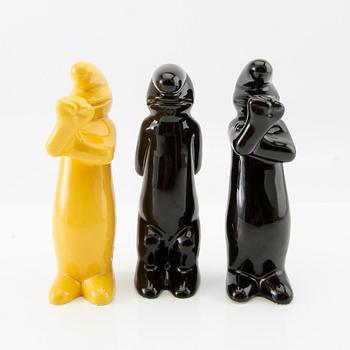 Osvald Cavandoli, three figurines "La Linea" for Cava.