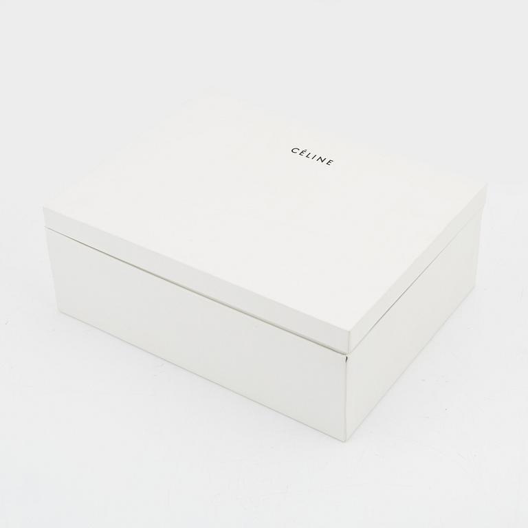 Céline, A logo canvas and leather bag.