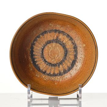 Wilhelm Kåge, skål, "Farsta", stengods, Gustavsbergs Studio, 1956.