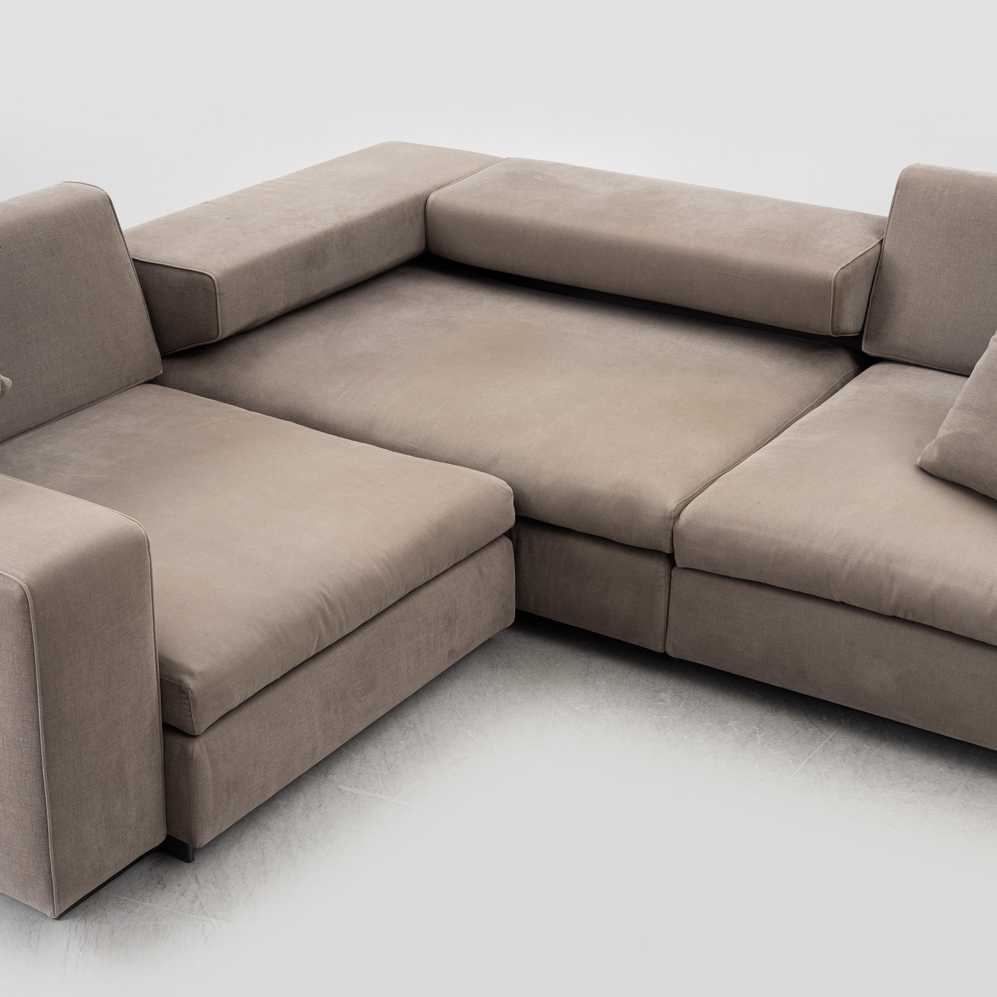 Hannes Wettstein, modulsoffa, 4 delar, "Turner", Molteni, Italien.