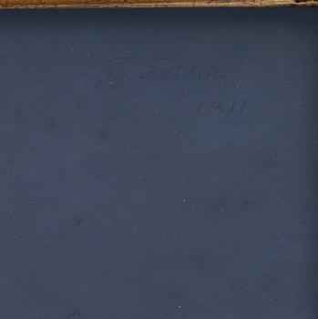 OKÄND KONSTNÄR, pastell. Bär signatur; F Tetsch daterad 1811.