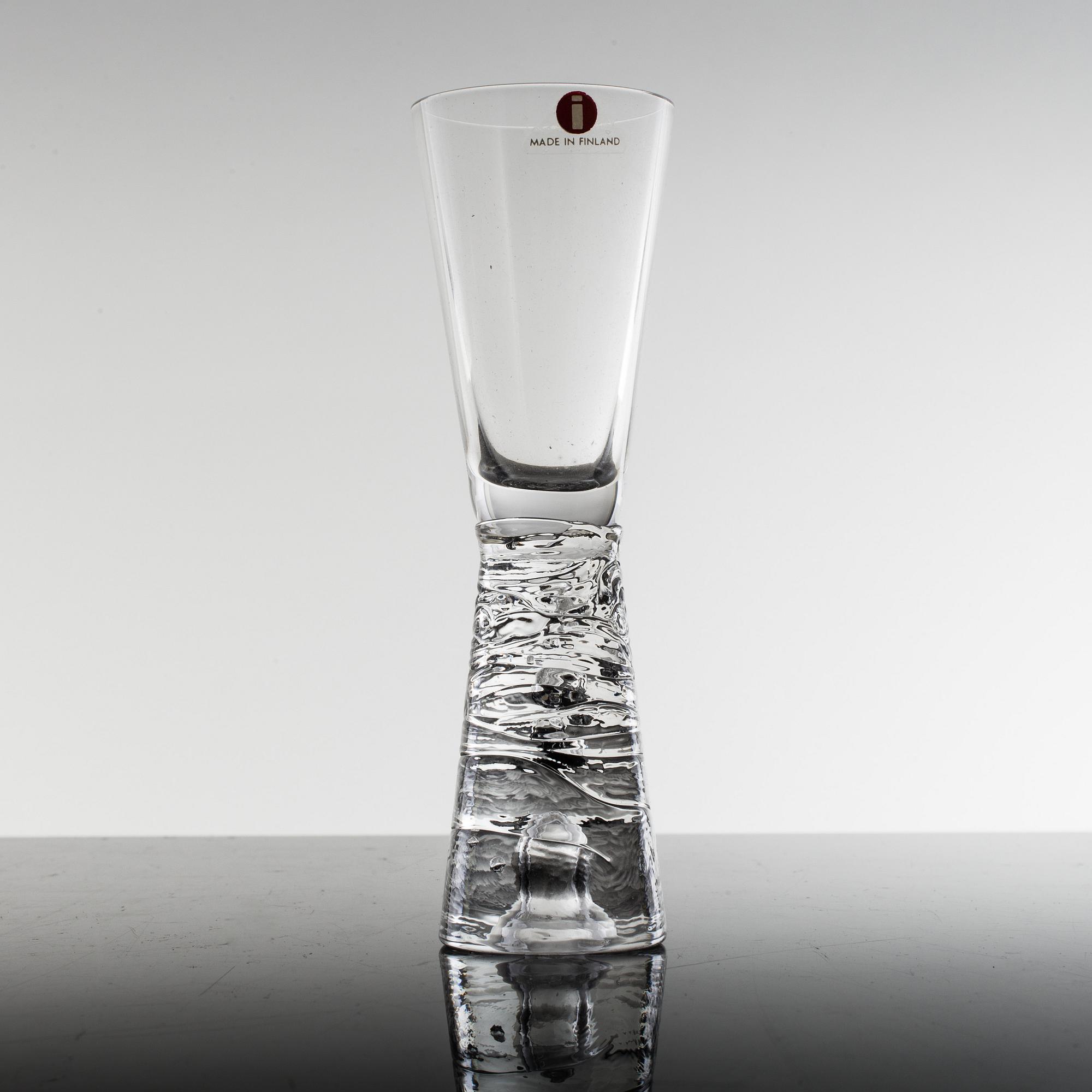 10 glases, 'Arkipelago' by Timo Sarpaneva, Iittala, 1980-93.

Pressad dekor av v.