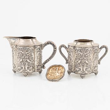 Te och kaffeservis, silver, Tyskland, tidigt 1900-tal.
