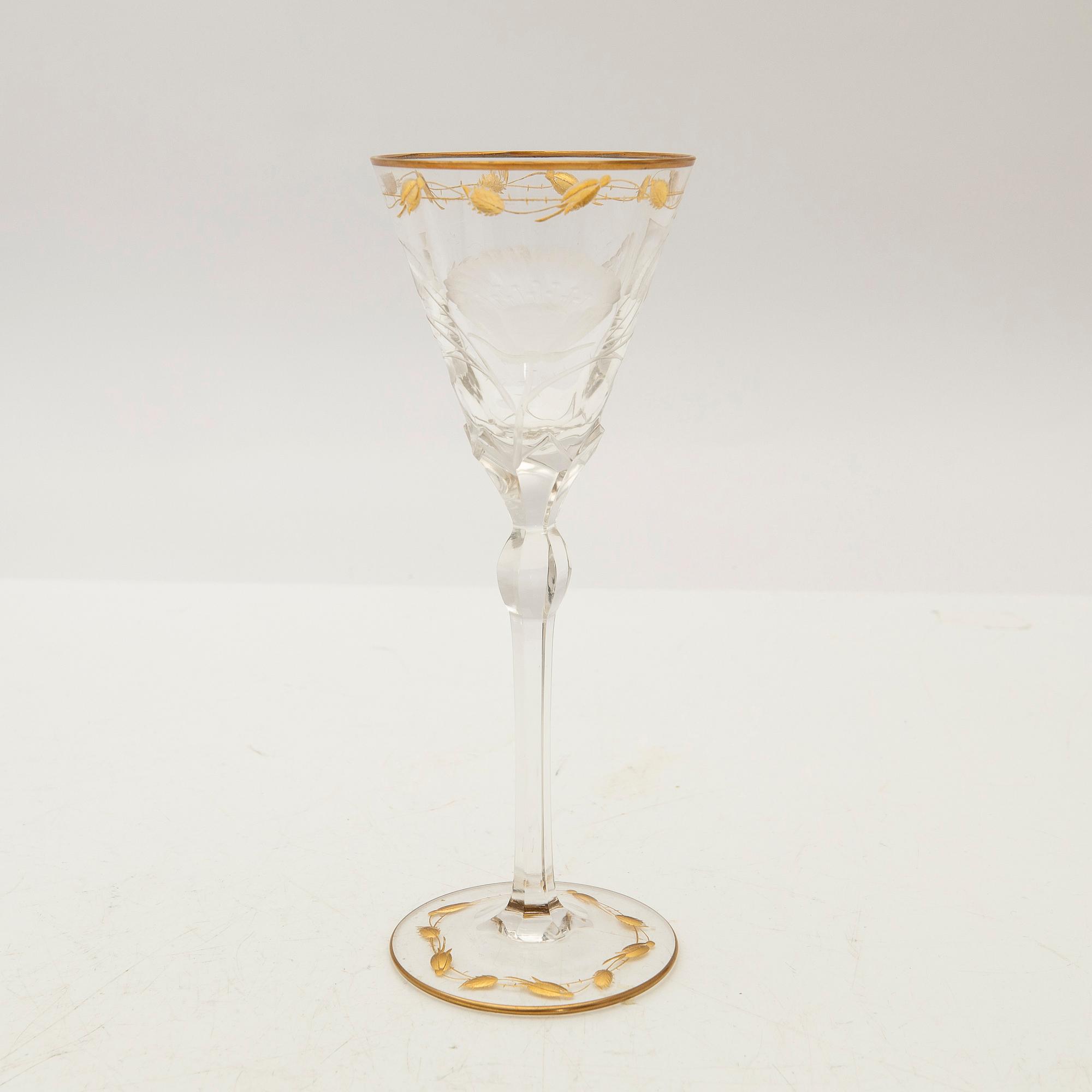 Glasservis, 33 + 2 delar, "Paula", Moser, Tjeckien, 1900-talets slut.