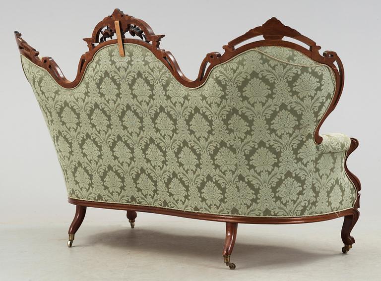 SALONGSGRUPP, 5 delar, nyrokoko, 1800-talets slut.