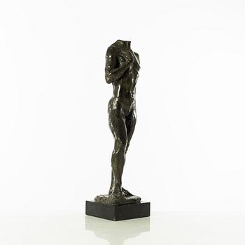 Gudmar Olovson, sculpture. Signed. Numbered. Foundry mark. Bronze, total height 50 cm, length 14 cm.