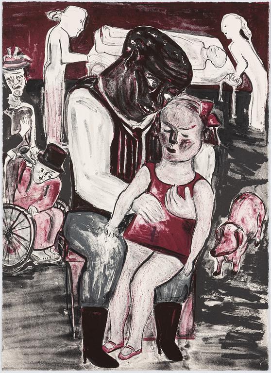 Lena Cronqvist, "Här bor de sjuka, däröver det friska" ur mappen: "August Strindberg, Ett Drömspel".