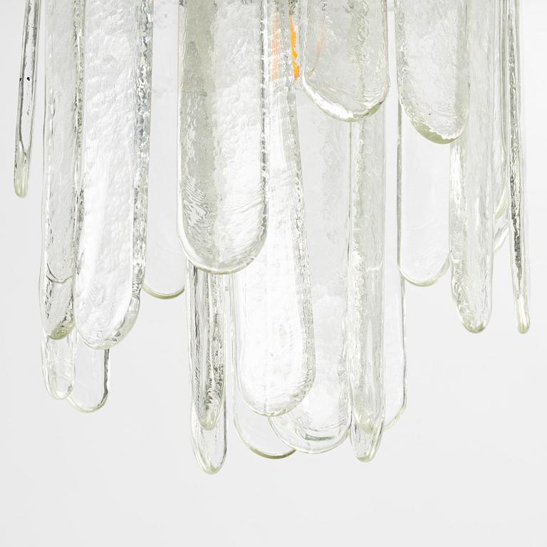 Carlo Nason, chandelier, "Cascade", Mazzega, Italy, 1970s.