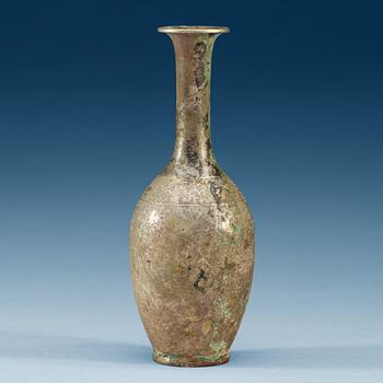 1843. A silvered metal vase, presumably Tang dynasty.