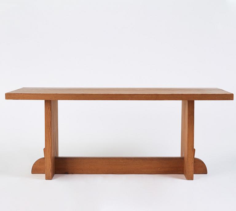 Axel Einar Hjorth, a stained pine "Lovö" table, Nordiska Kompaniet, Sweden 1930s.