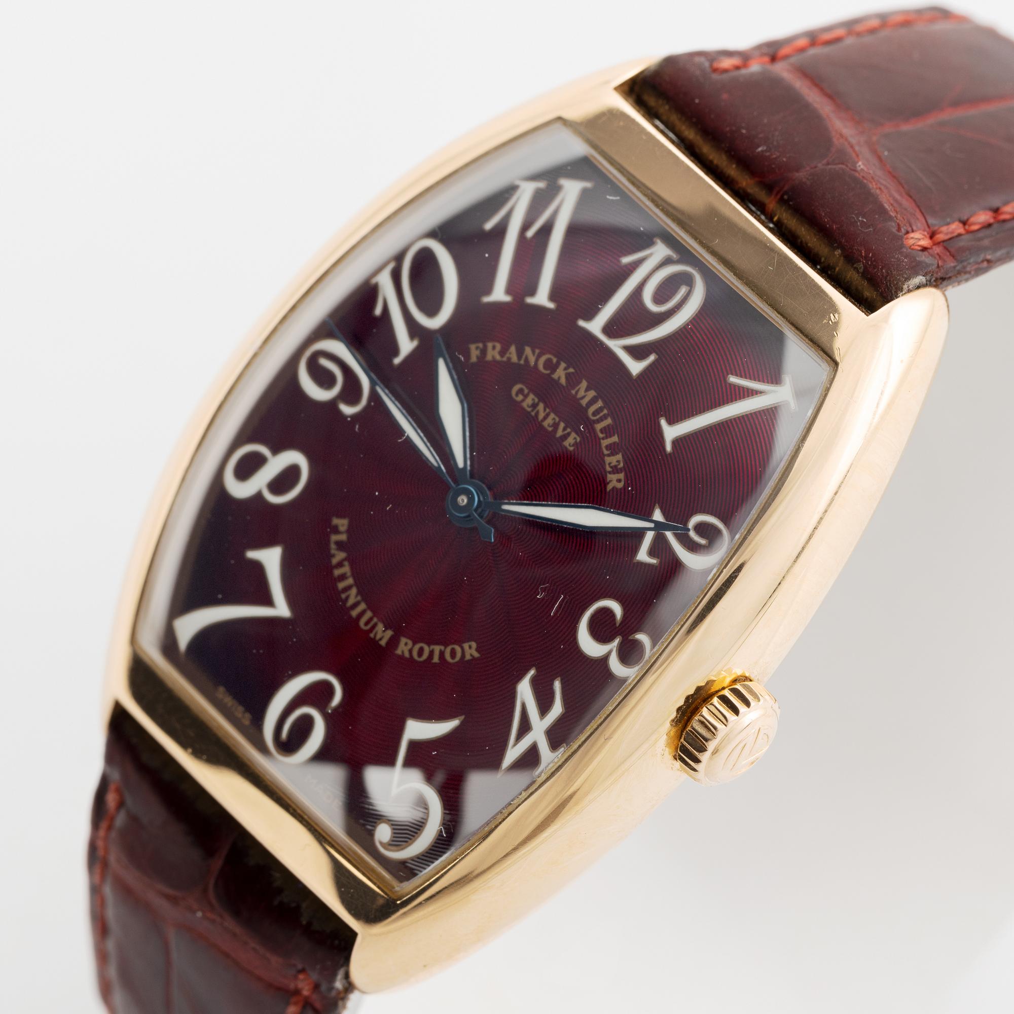Franck Muller, Cintrée Curvex, wristwatch, 34,5 x 41 mm.