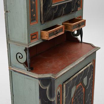 Corner cupboard, vernacular, Järvsö, circa 1800.