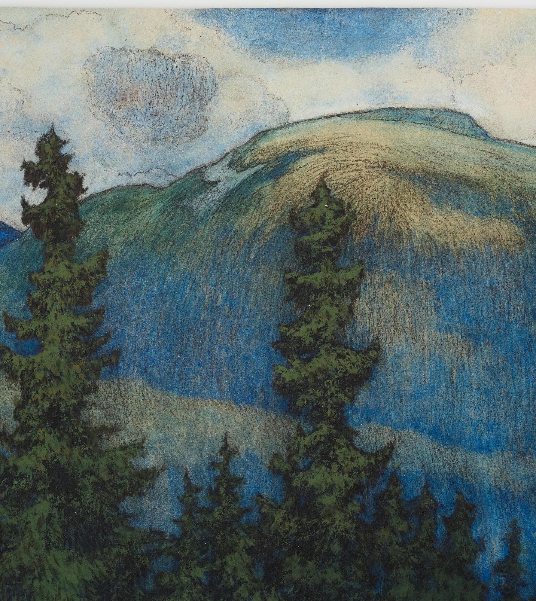 Helmer Osslund, "Från Lofsdalen", motiv från Härjedalen.