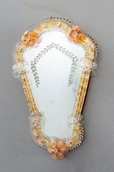 Four mid 20th century mirrors from Murano, Venice Italy.