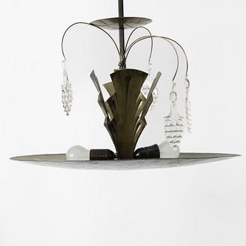 A Swedish Grace ceiling lamp, Sweden, 1920's, by engraver Gustaf Åström, Stockholm.