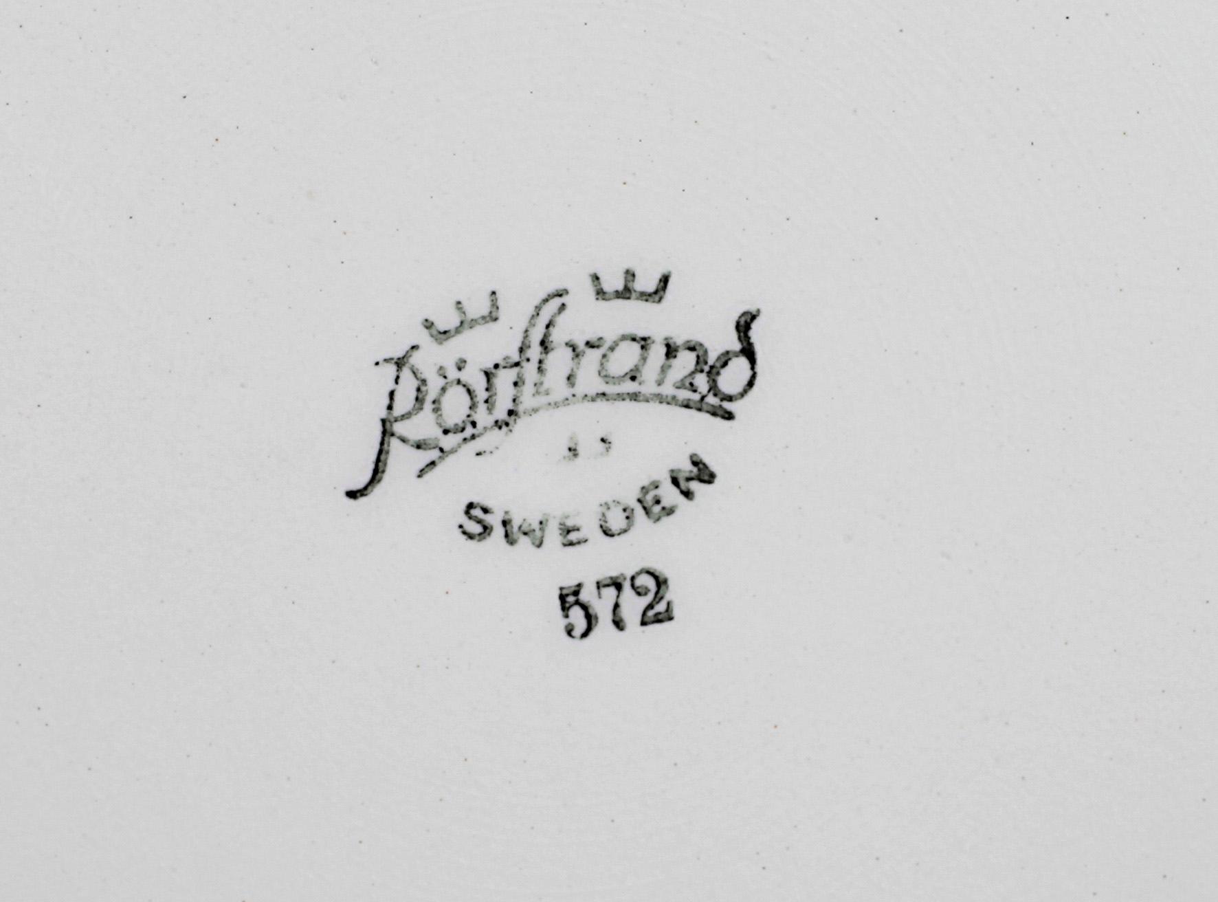 KAFFESERVIS, 31 delar, flintgods, "Blå eld", Hertha Bengtsson, Rörstrand, 1951-71.