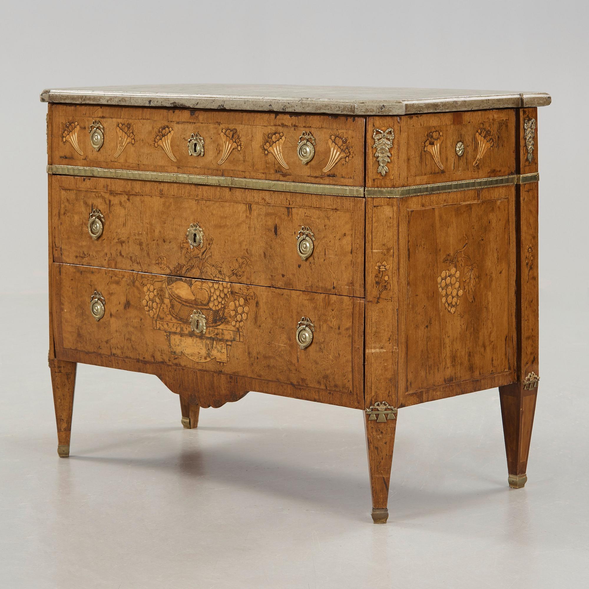 BYRÅ, Carl Lindborgs art (mästare i Stockholm 1781-1808), gustaviansk, 1700-talets slut.