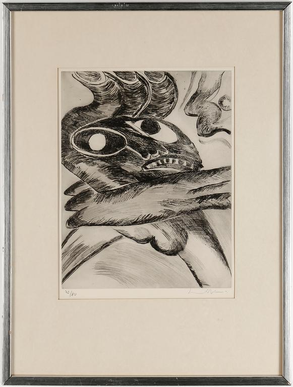 BENGT LINDSTRÖM, litografi. Signerad och numrerad 73/80.