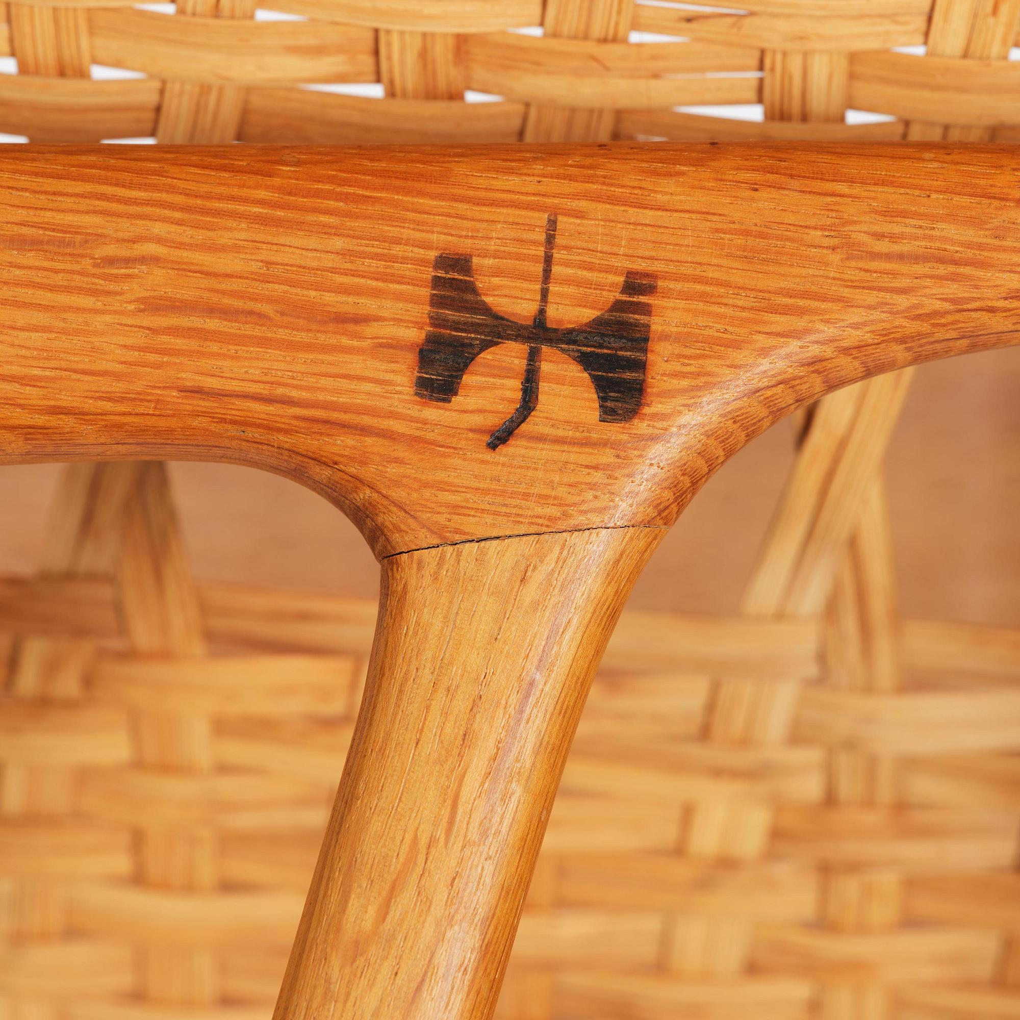 Hans J. Wegner, a foldable easy chair model 512, Johannes Hansen, Copenhagen, 1950s-60s.