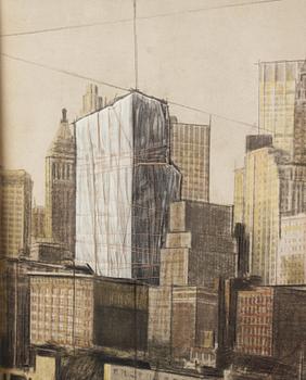 Christo & Jeanne-Claude, "Two lower Manhattan wrapped buildings, project for New York".