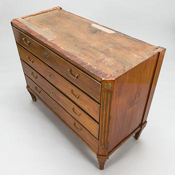 A late Gustavian writing commode by Johan Almgren, master 1798-1805 in Stockholm. Signed.