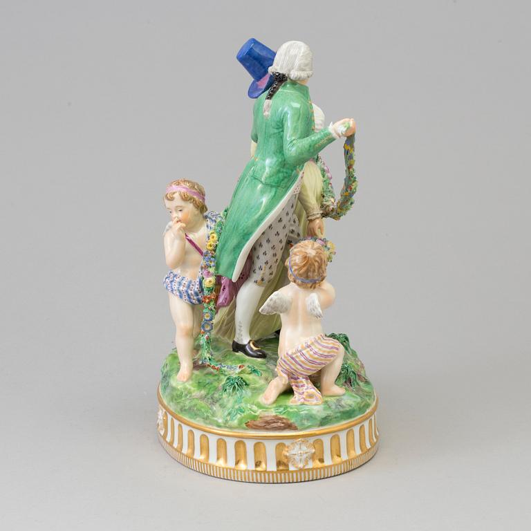 A Royal Copenhagen porcelain figure group, circa 1900.