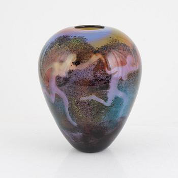 Sven-Åke Carlsson, vase, glass, Transjö.