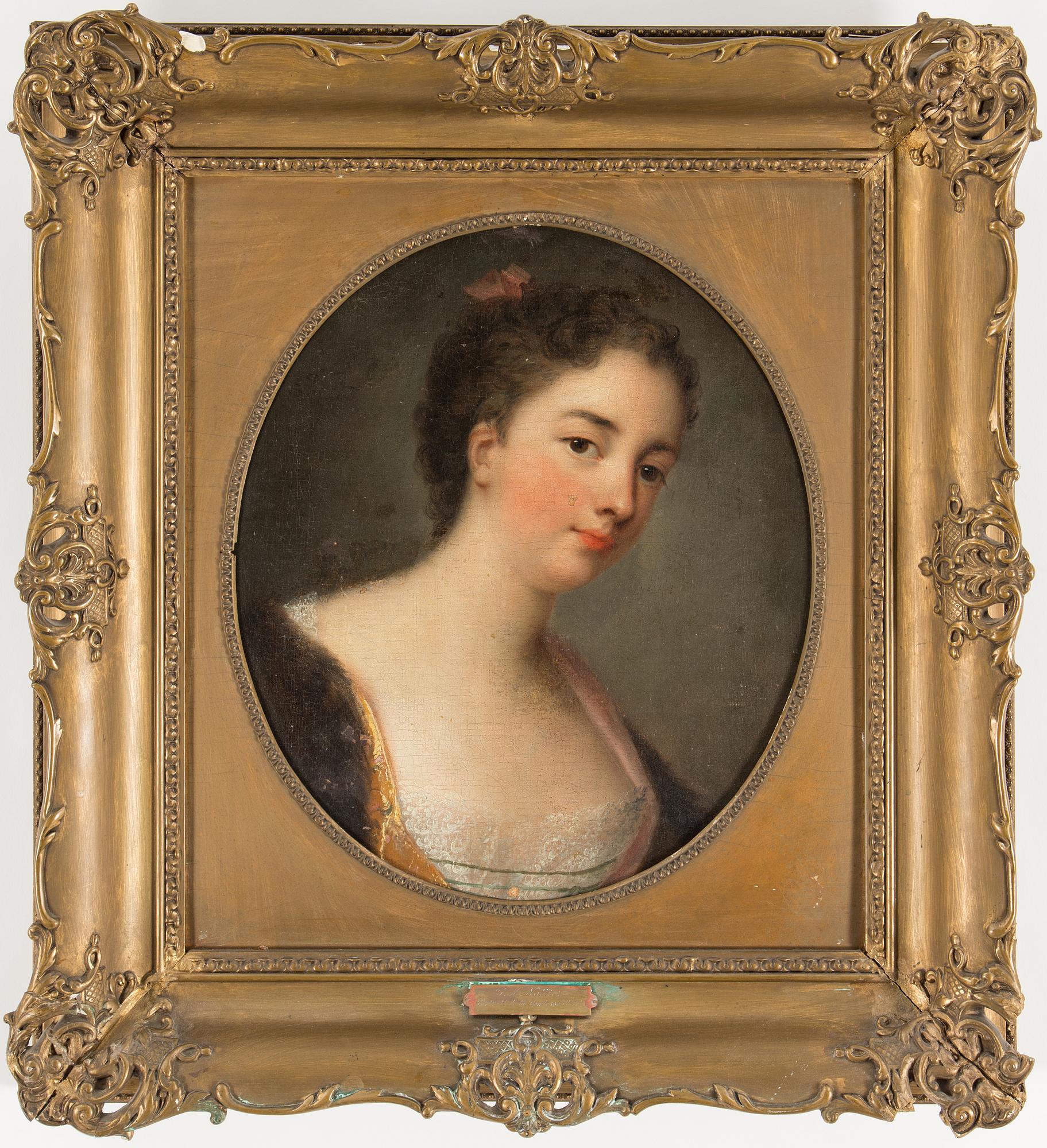 ROSALBA CARRIERA, kopia efter, olja på duk.