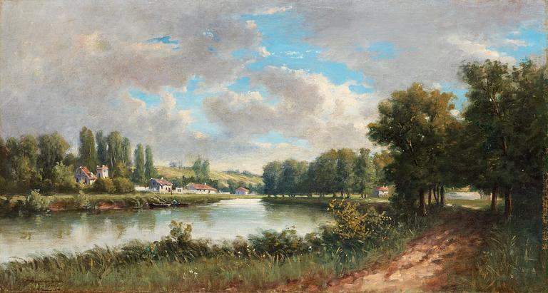 Charles Francois Daubigny, River landscape.