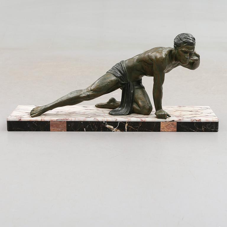 SKULPTUR, bronserad metall, 1900-tal.