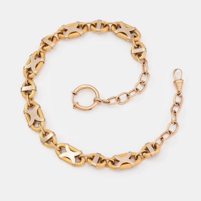 Klockkedja, 18K guld. Bror Ahlfors, Helsingfors 1996.