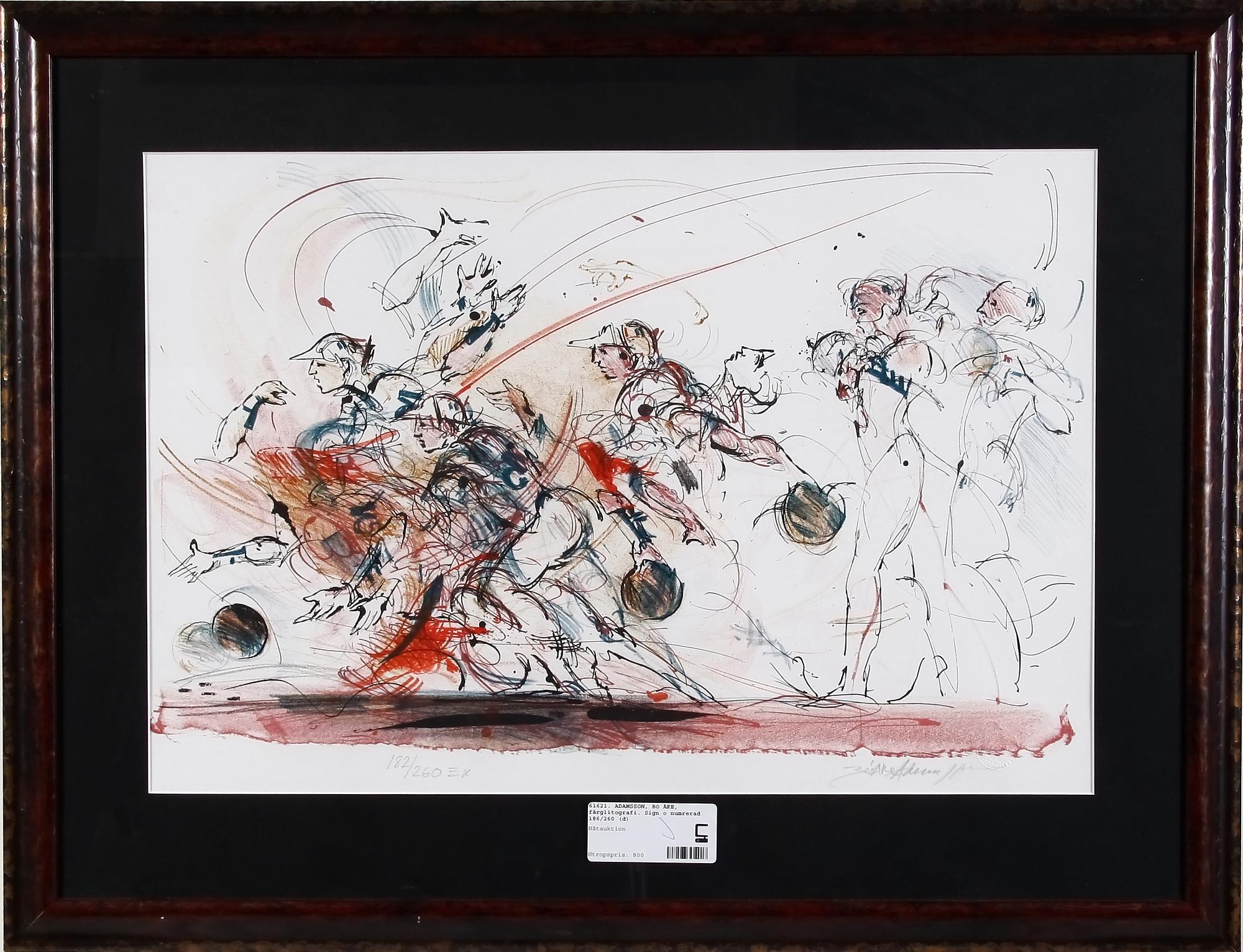 ADAMSSON, BO ÅKE, färglitografi. Sign o numrerad 186/260.