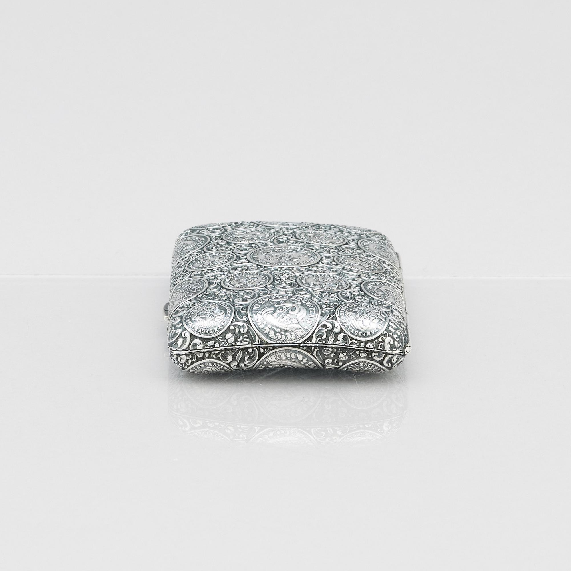 Georg Adam Scheid, cigarettetui, silver, Wien, Österrike-Ungern (1882-1921).