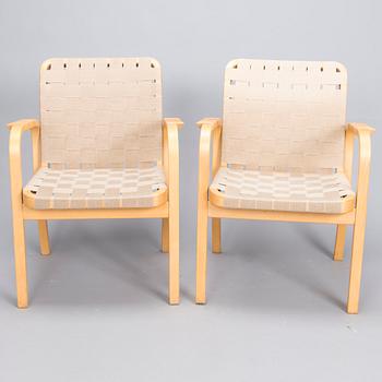 ALVAR AALTO, Four late 20th Century 'model 45' armchairs for Artek.