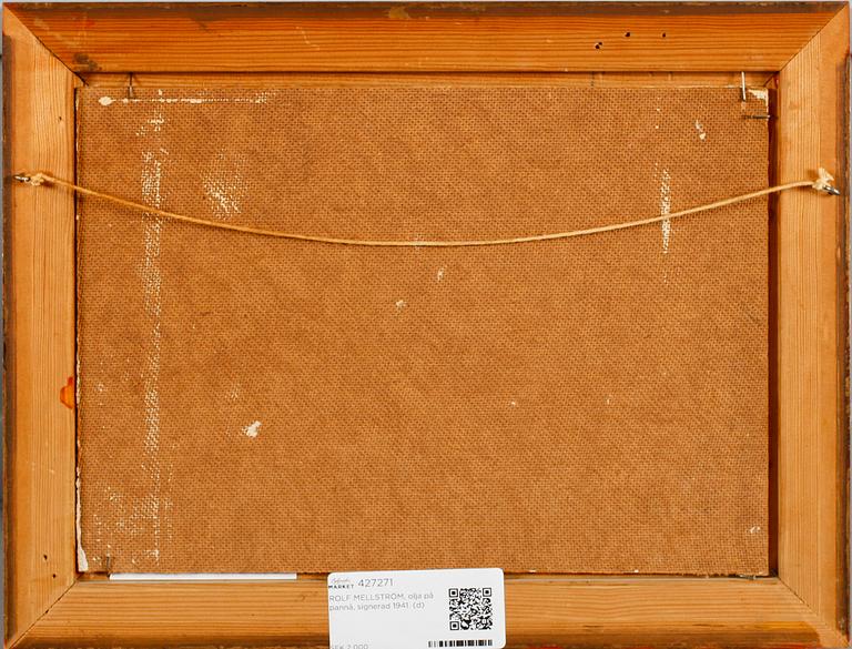 ROLF MELLSTRÖM, olja på pannå, signerad 1941.