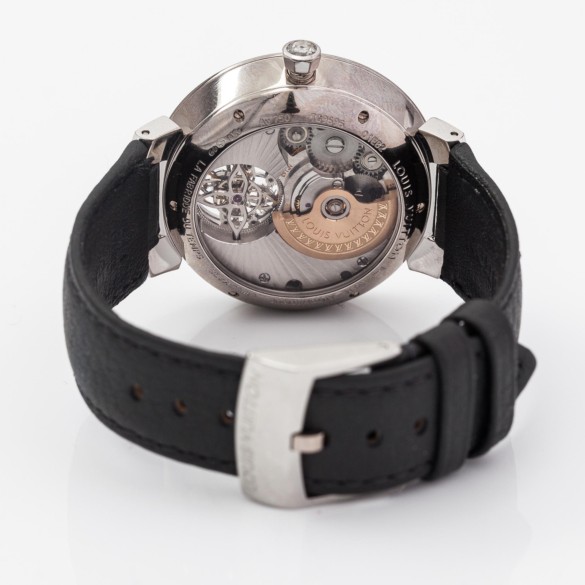 Louis Vuitton, Tambour Slim Tourbillon, wristwatch, 38 mm.
