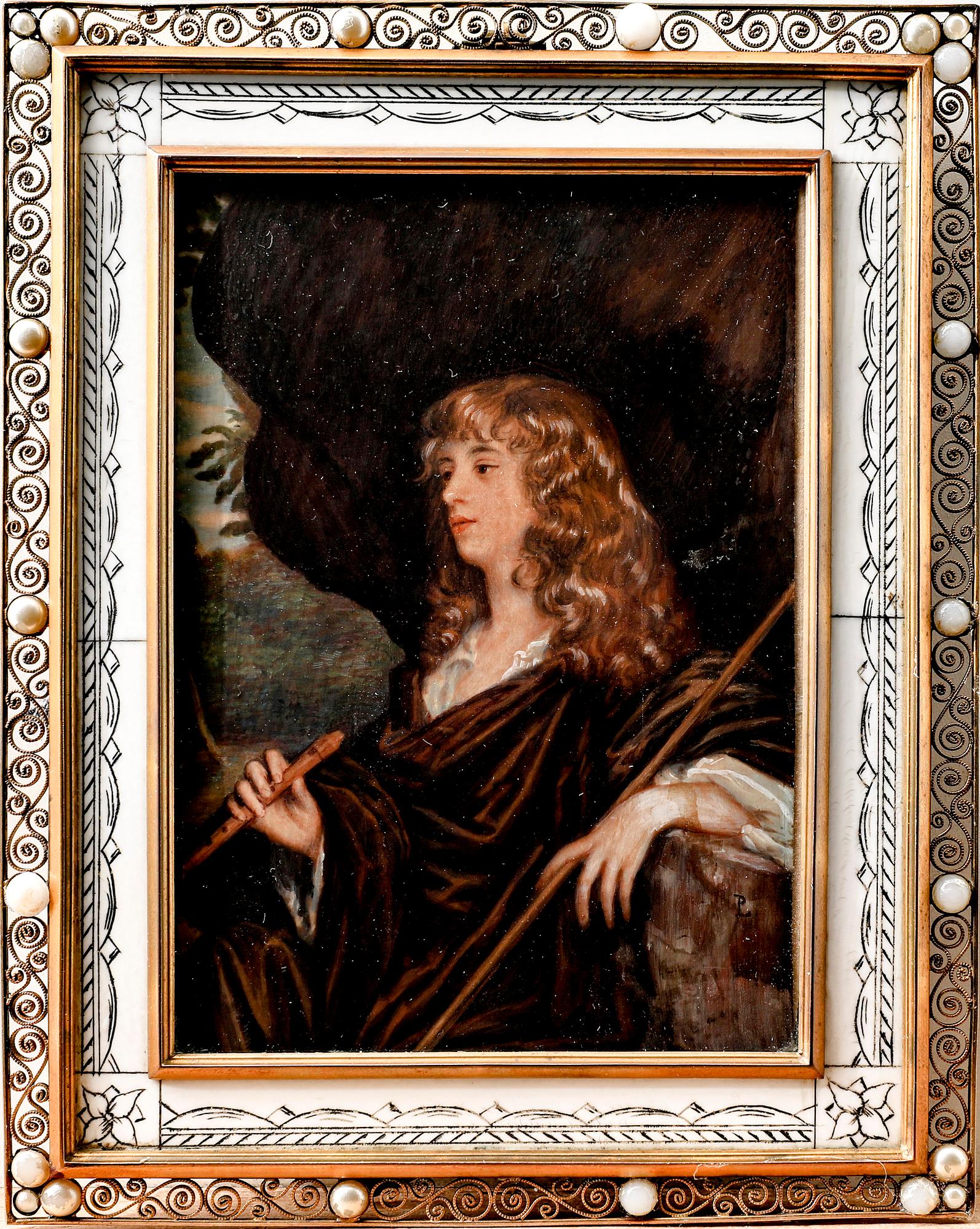 Okänd konstnär 1900-tal , miniature signed.