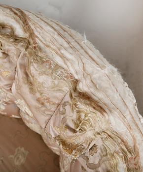 FÅTÖLJER, 1 par, sent 1800-tal.