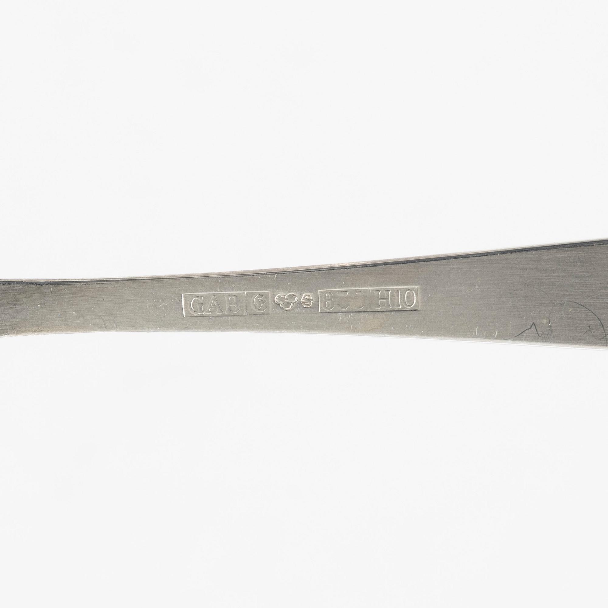 Jacob Ängman, Bestickuppsättning, 126 delar, silver, modell "Rosenholm", GAB, Eskilstuna, bl a 1979.