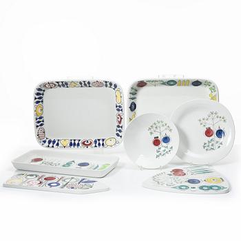 Marianne Westman, twelve service pieces, 'Picknick' and 'Pomona', Rörstrand.