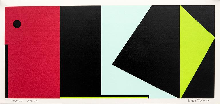 Olle Bærtling,  serigraph signed and numbered 49/300.