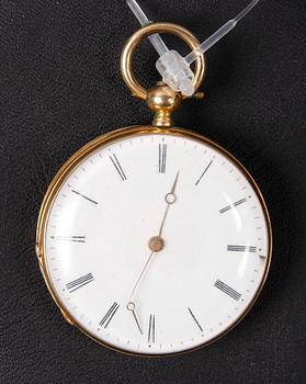 DAMFICKUR, guld, Vacheron, Genéve, sent 1800-tal.