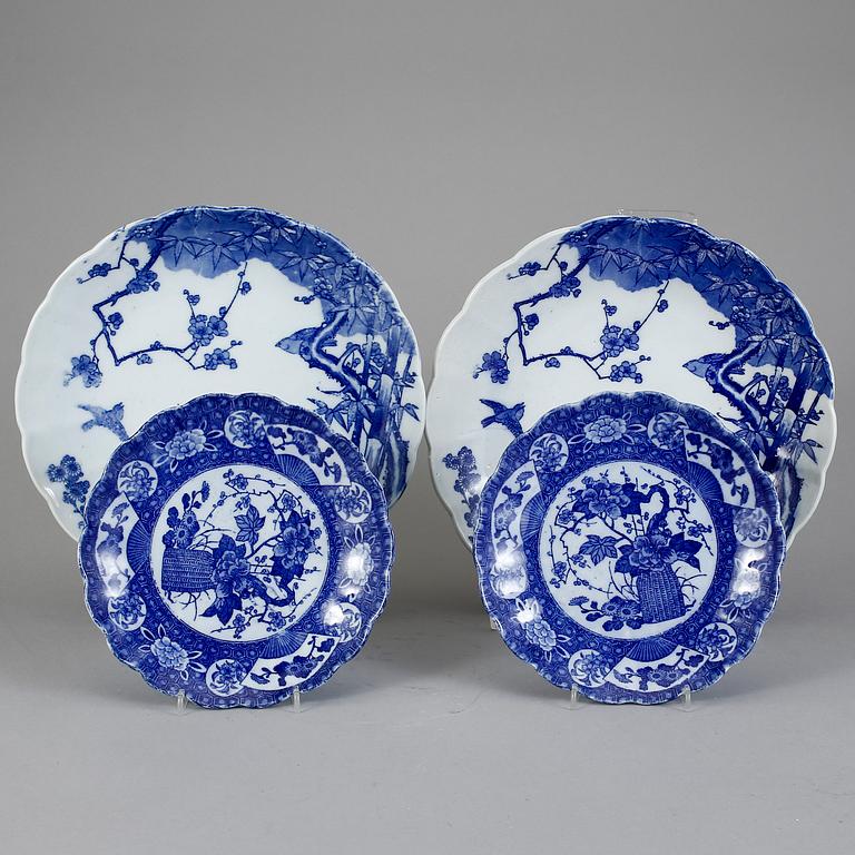 PARTI JAPAN, 4 st, porslin, 1900-talets första hälft.