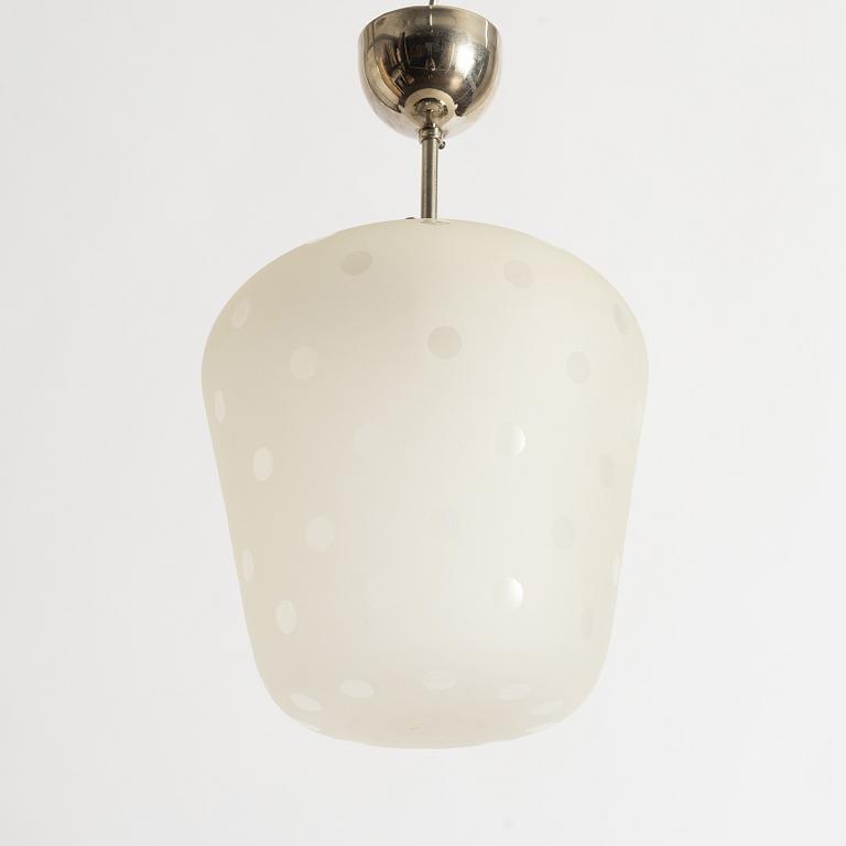 Flygsfors Glassworks, ceiling lamp, model 513 P, 1940s-50s.