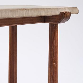 Axel Einar Hjorth, a stained pine and limestone top "Sandhamn" table, Nordiska Kompaniet, Sweden 1931.