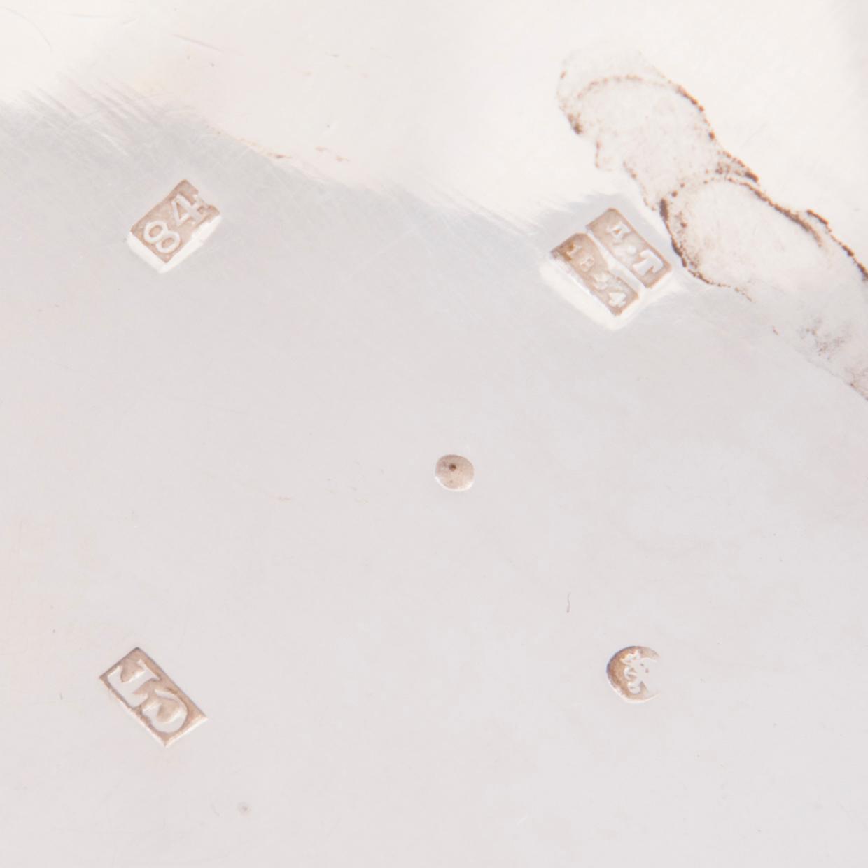 TE- OCH KAFFESERVIS, 5 delar, silver, Carl Johann Tegelsten, Sankt Petersburg 1841-44.
